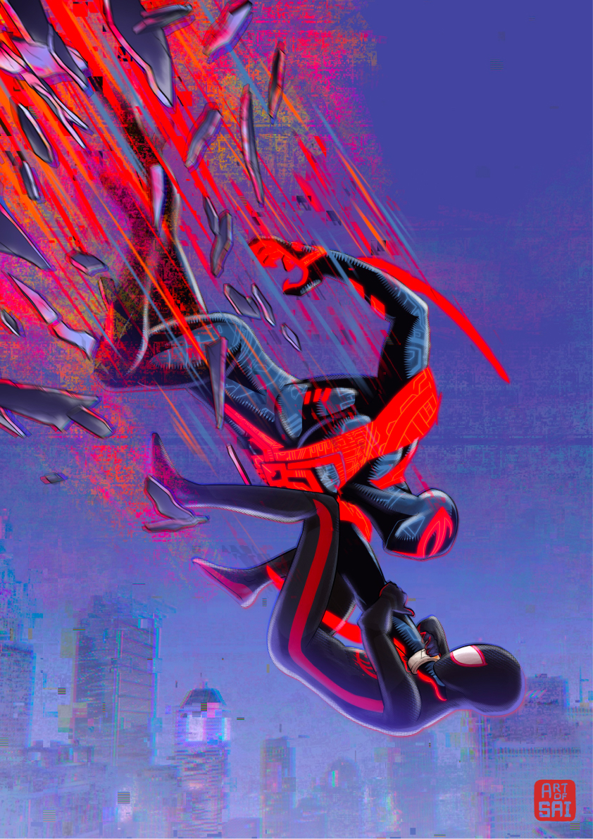 Spiderman: Across the spiderverse fanart by Sai Keerthi Akaash
