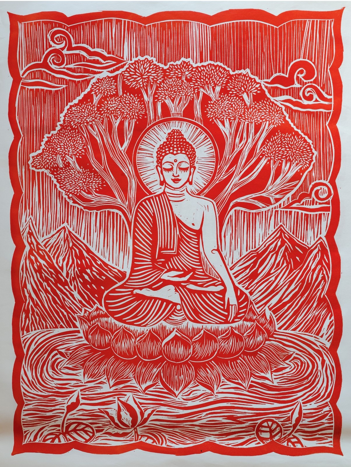 Red Buddha by Sreya Sajan